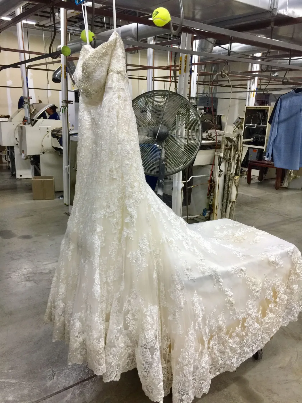 Ivory lace wedding gown finished and ready for pickup